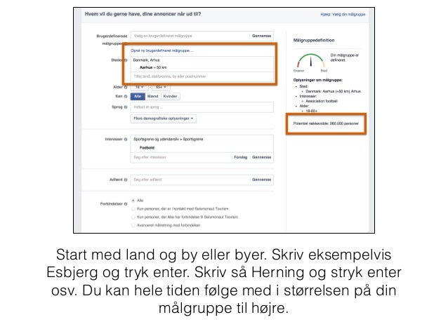 facebook annonce størrelse